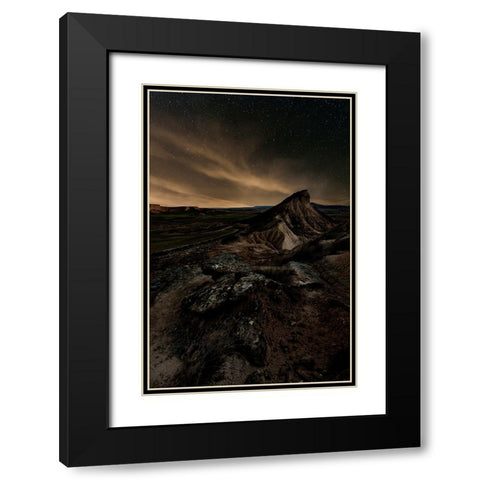 Broken Black Modern Wood Framed Art Print with Double Matting by Martin Castan, David