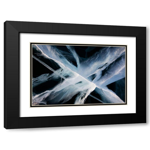 Deep Ice Black Modern Wood Framed Art Print with Double Matting by Narchuk, Andrey