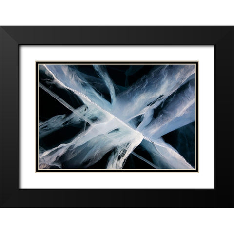 Deep Ice Black Modern Wood Framed Art Print with Double Matting by Narchuk, Andrey