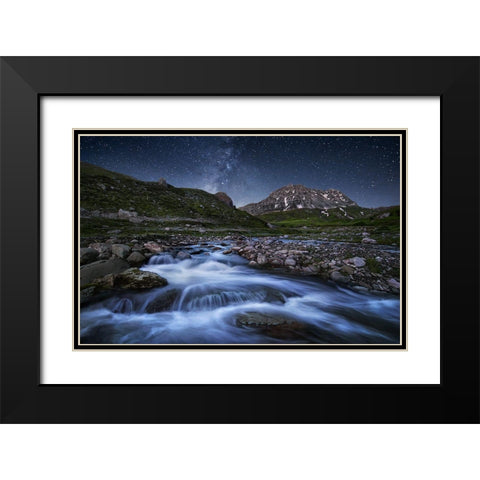 Elements Of Nature Black Modern Wood Framed Art Print with Double Matting by Kaddas, Chris