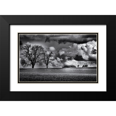 Old Man Look At My Life Black Modern Wood Framed Art Print with Double Matting by Hartlieb, Jurgen