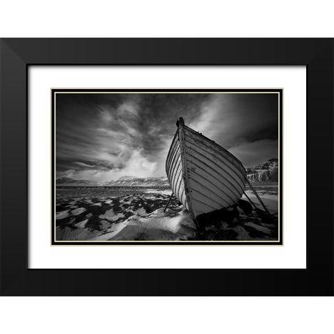 On Dry Land Black Modern Wood Framed Art Print with Double Matting by Ingibergsson, Bragi