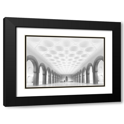 The Museum Black Modern Wood Framed Art Print with Double Matting by Buhligaha, Hussain