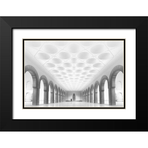 The Museum Black Modern Wood Framed Art Print with Double Matting by Buhligaha, Hussain