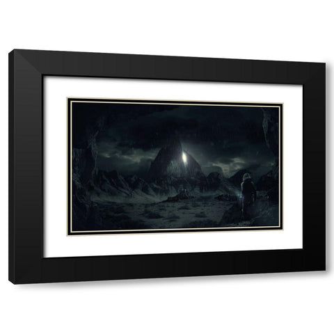 Apocalipto Black Modern Wood Framed Art Print with Double Matting by Perez, Alvaro