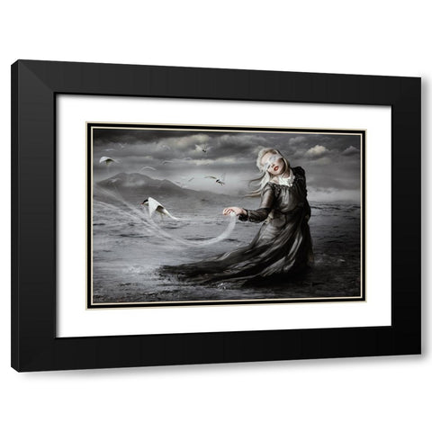 No Eye Can See The Pattern Black Modern Wood Framed Art Print with Double Matting by Allen, KT
