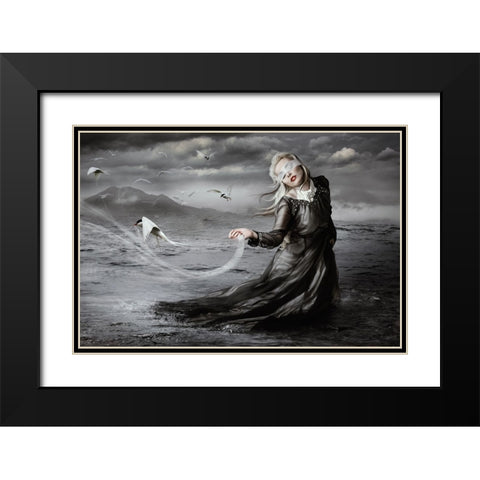 No Eye Can See The Pattern Black Modern Wood Framed Art Print with Double Matting by Allen, KT