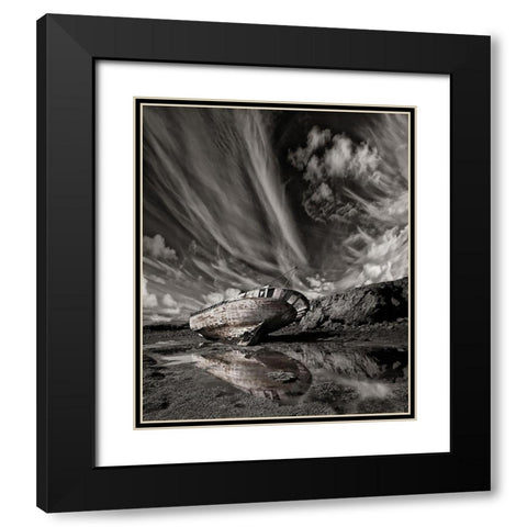 Final Place (Mono) Black Modern Wood Framed Art Print with Double Matting by H. Ingibergsson, Torsteinn