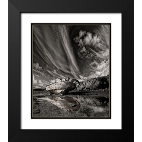 Final Place (Mono) Black Modern Wood Framed Art Print with Double Matting by H. Ingibergsson, Torsteinn