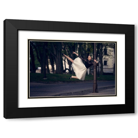 I Dance-I Am Black Modern Wood Framed Art Print with Double Matting by Krystynek Mqep, Martin