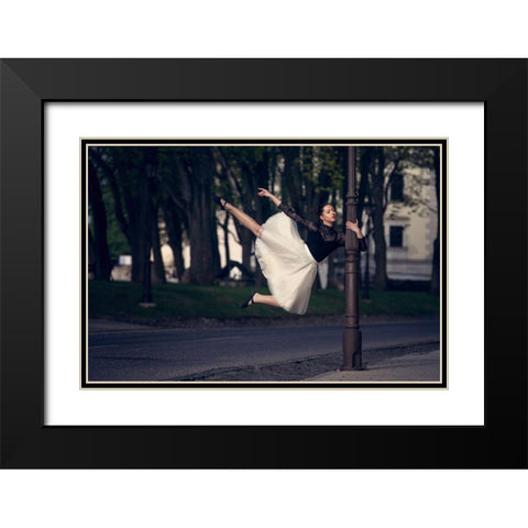 I Dance-I Am Black Modern Wood Framed Art Print with Double Matting by Krystynek Mqep, Martin