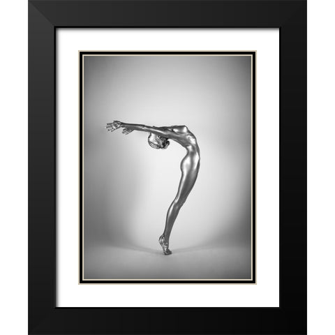 2Light Black Modern Wood Framed Art Print with Double Matting by Branicki, Arkadiusz