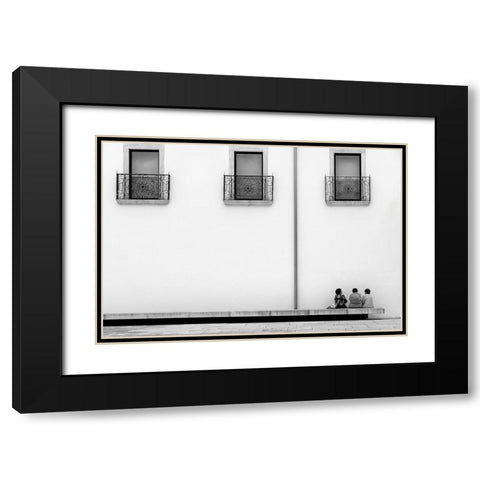 The Bond Line Black Modern Wood Framed Art Print with Double Matting by Correia Da, Fernando