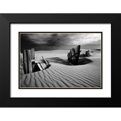 Konfrontation Black Modern Wood Framed Art Print with Double Matting by Kulagin, Dmitry