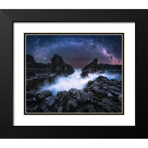 Bridge Of The Stone Gate Black Modern Wood Framed Art Print with Double Matting by Zhang, Joshua
