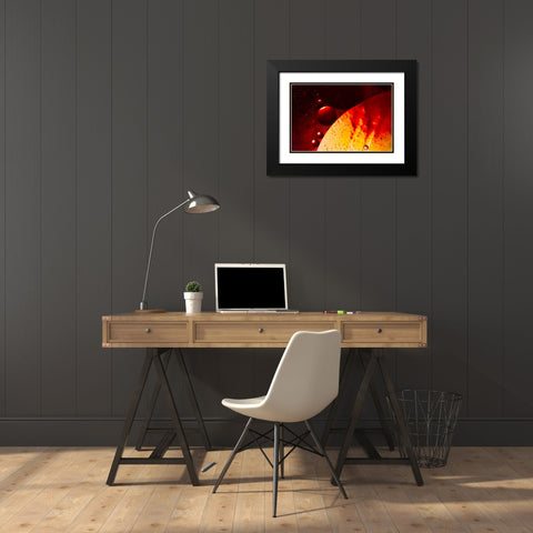 Solar Radiations Black Modern Wood Framed Art Print with Double Matting by BRAVIN, Fabien