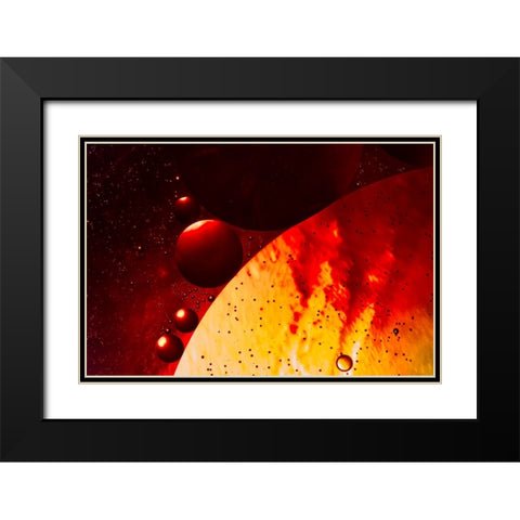 Solar Radiations Black Modern Wood Framed Art Print with Double Matting by BRAVIN, Fabien