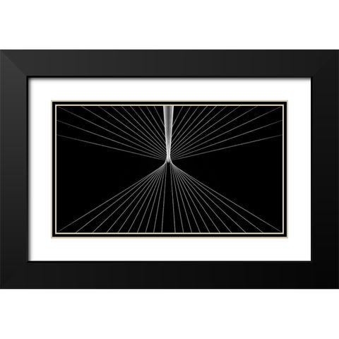 Lute Black Modern Wood Framed Art Print with Double Matting by Pixxelpark