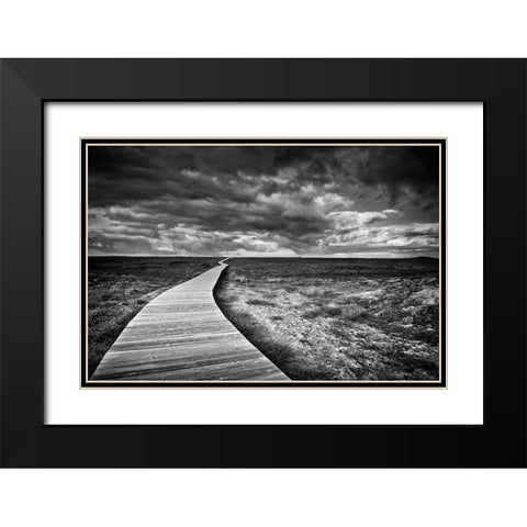 The Way Black Modern Wood Framed Art Print with Double Matting by Pascual Buye, Santiago