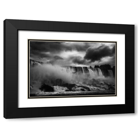 Powerful Splendor Black Modern Wood Framed Art Print with Double Matting by Depaepe, Yvette