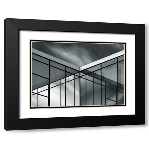 Crossing Clouds Black Modern Wood Framed Art Print with Double Matting by Garcia, Vladi