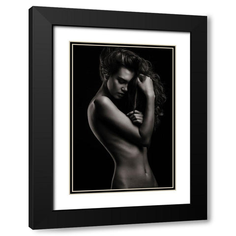 Sensual Beauty Black Modern Wood Framed Art Print with Double Matting by Krystynek MQEP, Martin