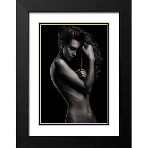Sensual Beauty Black Modern Wood Framed Art Print with Double Matting by Krystynek MQEP, Martin