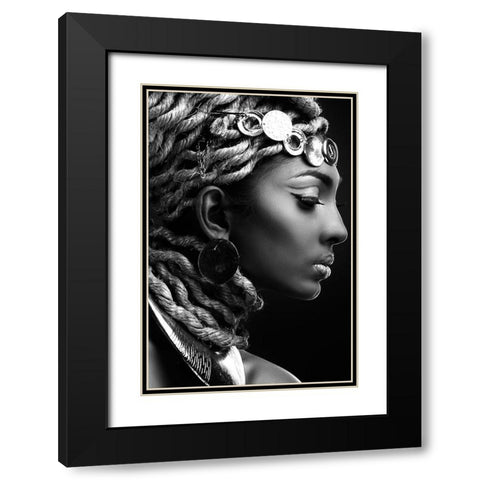 Egypt II Black Modern Wood Framed Art Print with Double Matting by Hendrik, Fren