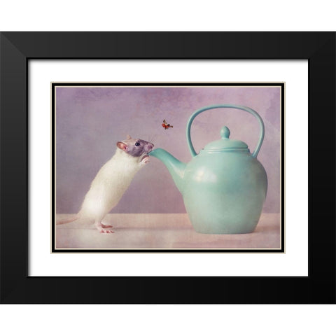 Snoozy  :) Black Modern Wood Framed Art Print with Double Matting by Van Deelen, Ellen