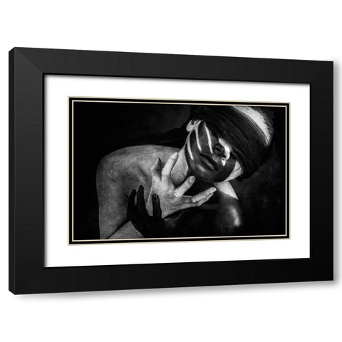 Lost My Eyes Black Modern Wood Framed Art Print with Double Matting by Skip, Anthony