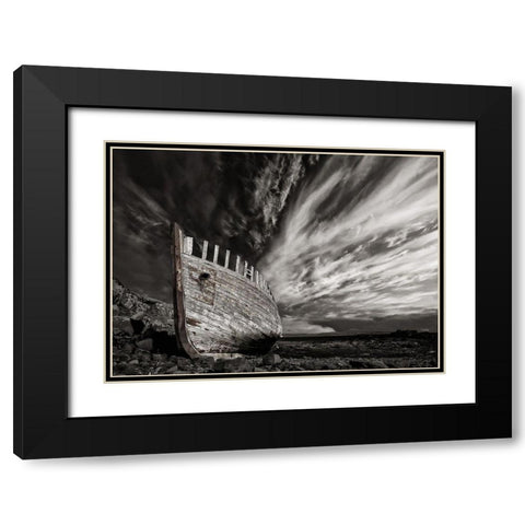 Permanent Place Black Modern Wood Framed Art Print with Double Matting by H. Ingibergsson, Torsteinn