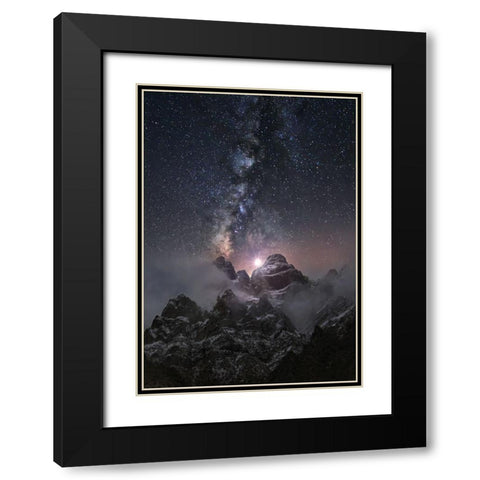 At The Edge Of The World Black Modern Wood Framed Art Print with Double Matting by Kaddas, Chris