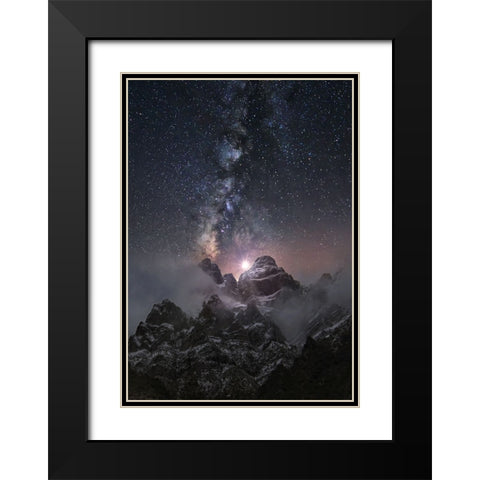 At The Edge Of The World Black Modern Wood Framed Art Print with Double Matting by Kaddas, Chris