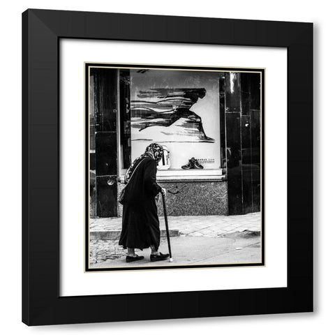 Speed A??A??Up Black Modern Wood Framed Art Print with Double Matting by Mousavi, Behnam