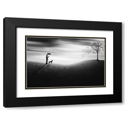 Autumn Black Modern Wood Framed Art Print with Double Matting by Marlianto, Ivan