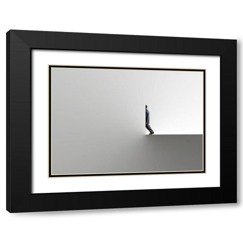 Qhiddenq Black Modern Wood Framed Art Print with Double Matting by Natalia