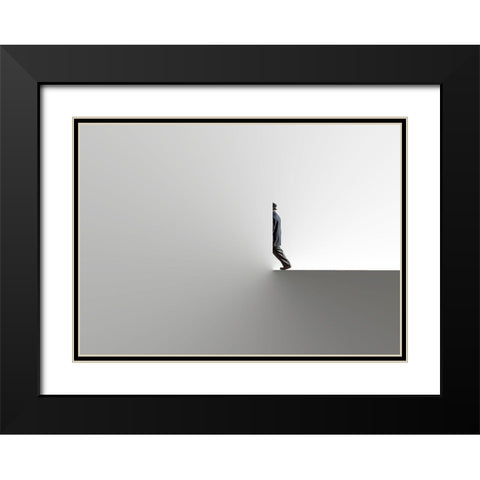 Qhiddenq Black Modern Wood Framed Art Print with Double Matting by Natalia