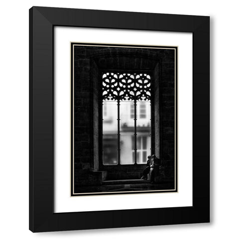 In The Silence Black Modern Wood Framed Art Print with Double Matting by Della Latta, Massimo