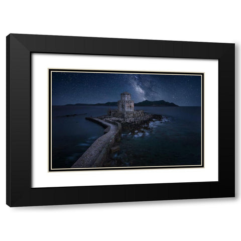 Remains Of The Past Black Modern Wood Framed Art Print with Double Matting by Kaddas, Chris