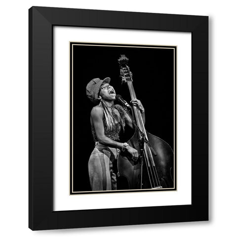 The Bass Singer Black Modern Wood Framed Art Print with Double Matting by Cocks, Leonard