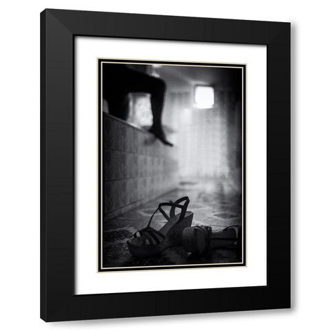 Bring Forth Ye Shadow Black Modern Wood Framed Art Print with Double Matting by Pergioudakis, Manos