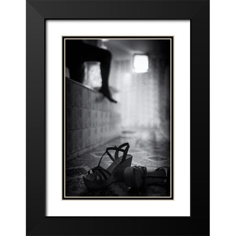Bring Forth Ye Shadow Black Modern Wood Framed Art Print with Double Matting by Pergioudakis, Manos