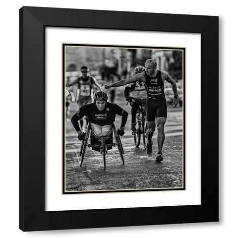 Cooling Down Black Modern Wood Framed Art Print with Double Matting by Cocks, Leonard