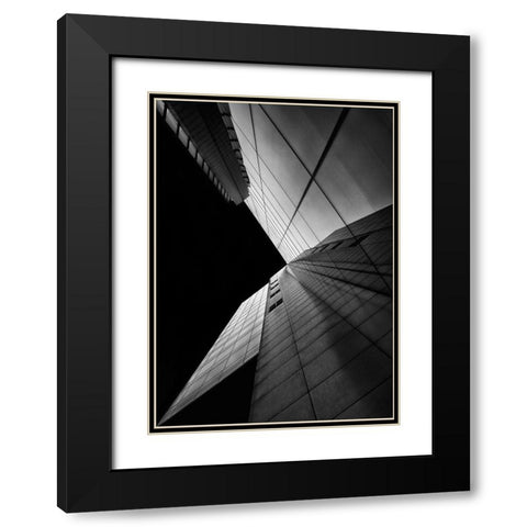 Shapes Of Light Black Modern Wood Framed Art Print with Double Matting by Depaepe, Yvette