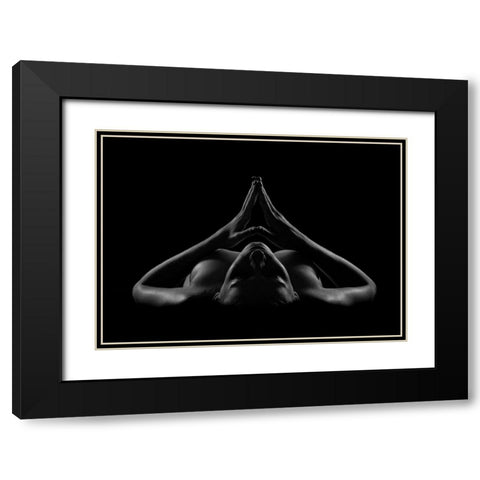 Eszter Black Modern Wood Framed Art Print with Double Matting by Kiss, Jozef
