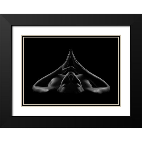 Eszter Black Modern Wood Framed Art Print with Double Matting by Kiss, Jozef