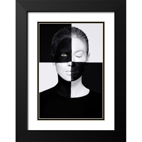 Squared Black Modern Wood Framed Art Print with Double Matting by Ghirardini, Tanja