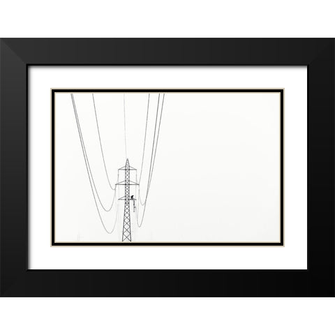 Balance Black Modern Wood Framed Art Print with Double Matting by Rems, Kristjan