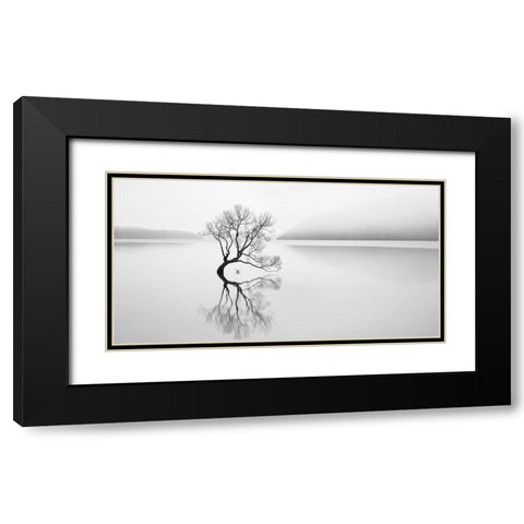 Serenity Black Modern Wood Framed Art Print with Double Matting by Jones, Neville