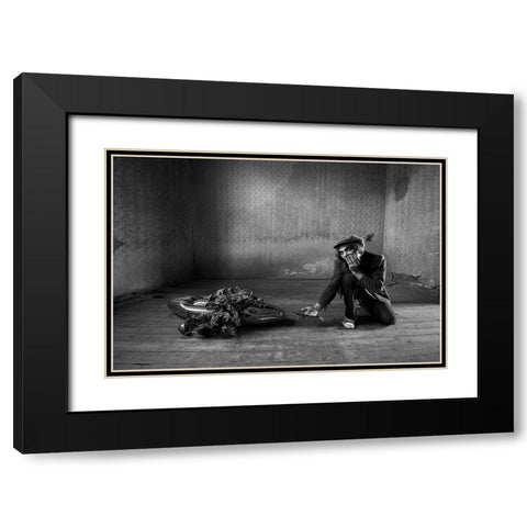 Give Me Back My Baby Black Modern Wood Framed Art Print with Double Matting by Grobenski, Mario